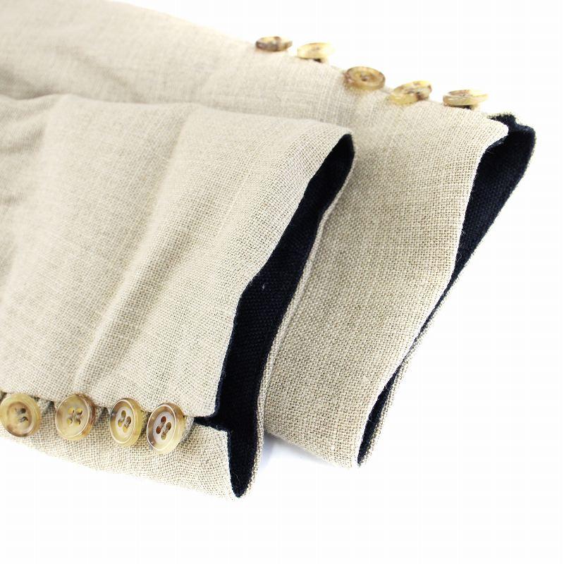 エズミ EZUMi リネンテーラードジャケット ダブル 麻 ベルト付き S