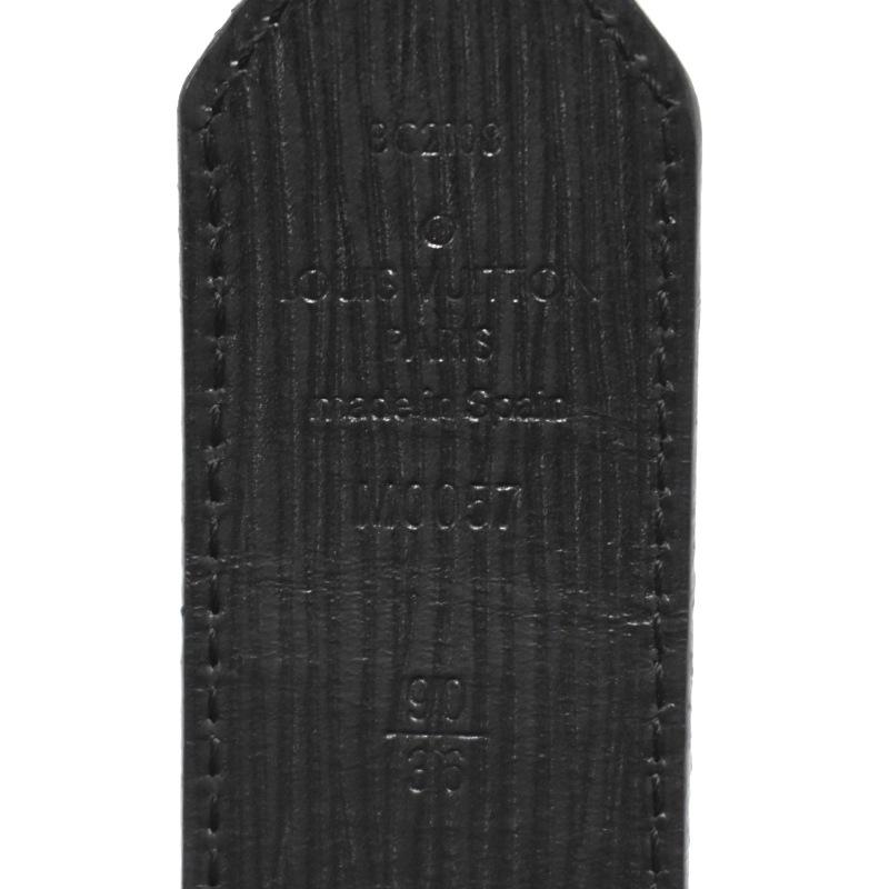 LOUIS VUITTON ブラックレザーベルト 90/36 LOUIS VUITTON（ルイ・ヴィトン） ベルト LVバックル 90/36 黒