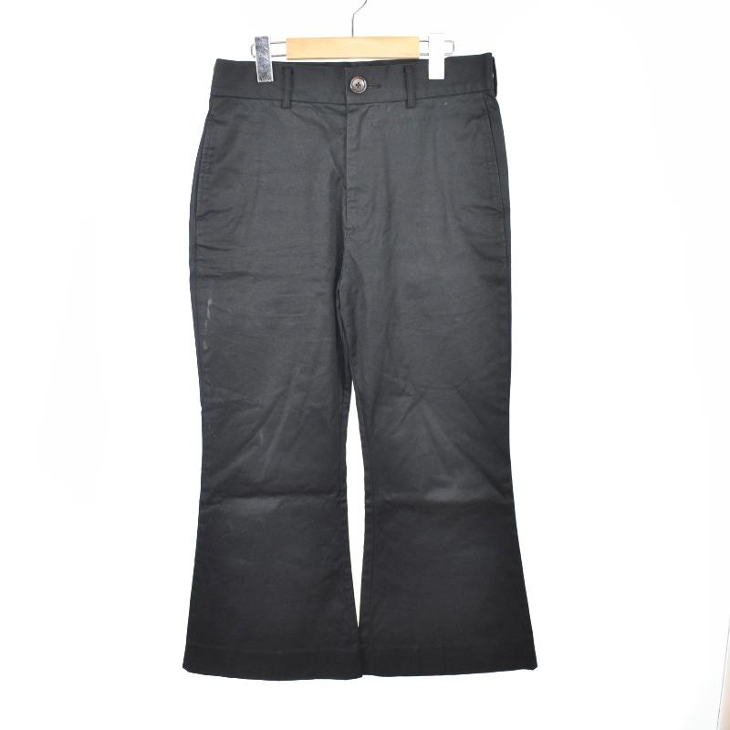 【中古】ランディ RANDY フレアトラウザーズ パンツ コットン 2 黒 ブラック 20SS-RPT05 メンズ ランディ RANDY フレアトラウザーズ パンツ コットン 2 黒 ブラック
