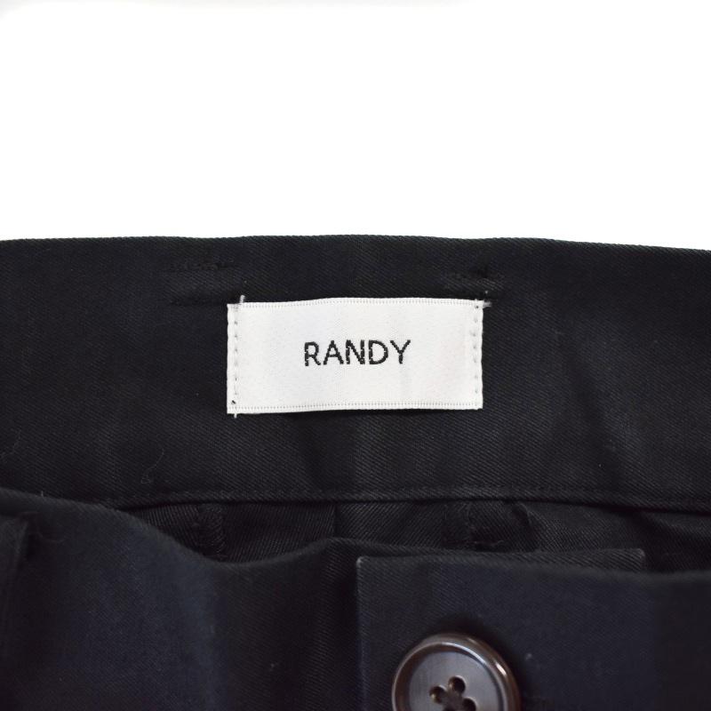 【中古】ランディ RANDY フレアトラウザーズ パンツ コットン 2 黒 ブラック 20SS-RPT05 メンズ ランディ RANDY フレアトラウザーズ パンツ コットン 2 黒 ブラック