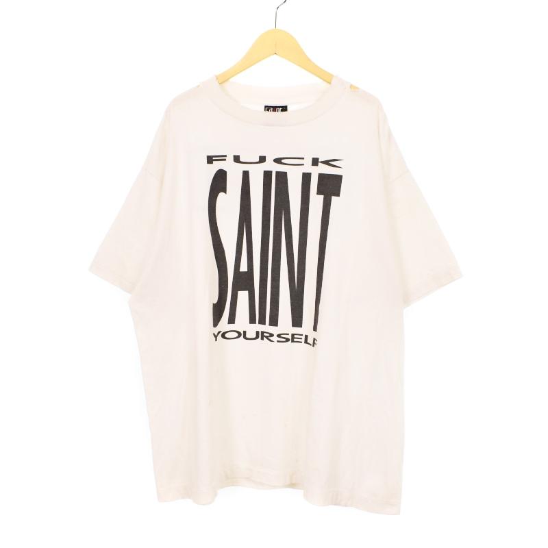 【中古】セントマイケル SAINTMICHAEL 25SS SS TEE/SAINT Yourself Tシャツ 半袖 プリント ホワイト SM-HR8-0000-020 セントマイケル SAINTMICHAEL 25SS SS TEE/SAINT Yourself Tシャツ