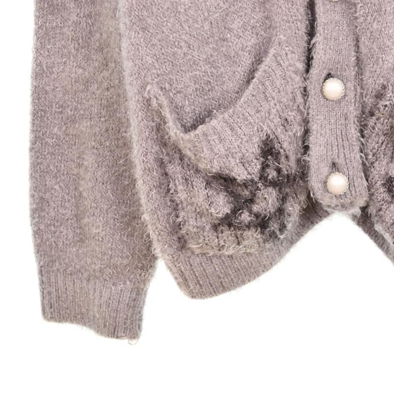 コンダクター el conductor H 24AW SHAGGY KNIT CARDIGAN PENTAGRAM