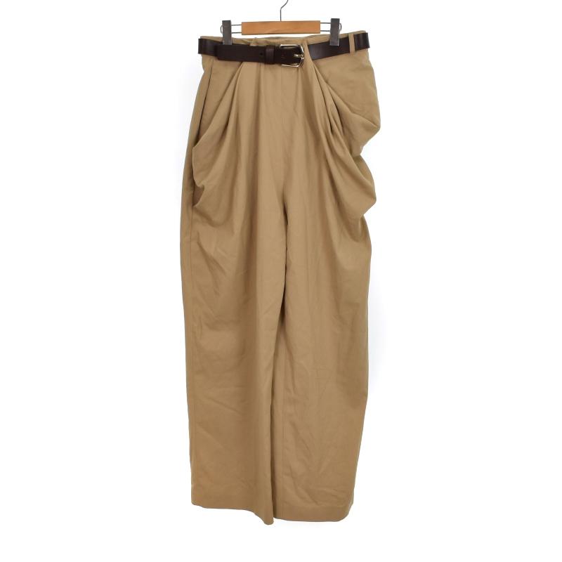 LOEWE 未使用品 ロエベ Draped trousers in cotton ドレープ