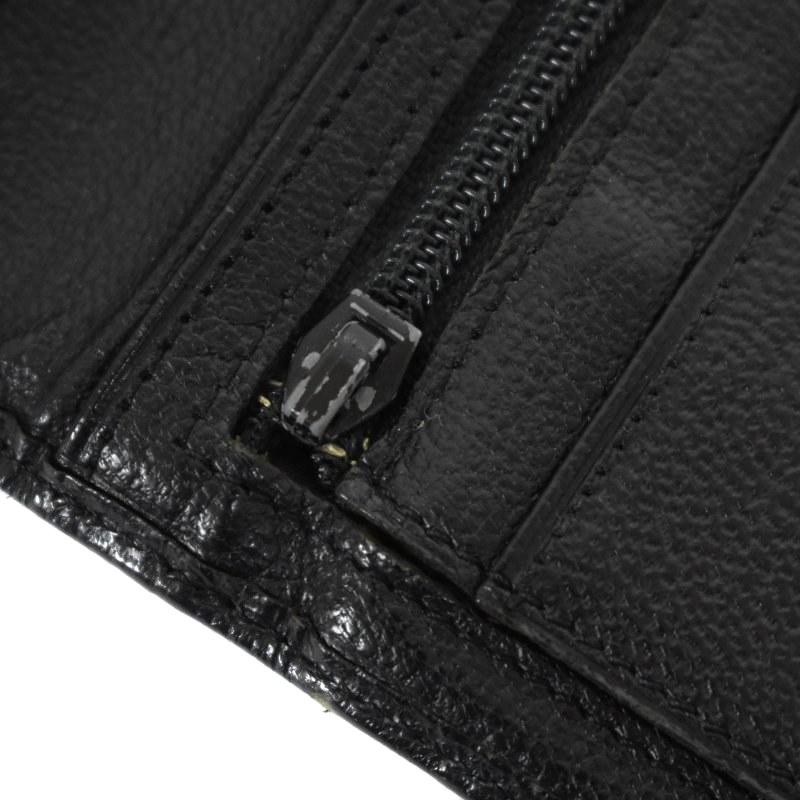 CHANEL シャネル 5番台 1998年製 二つ折り財布 ココマーク レザー 黒  