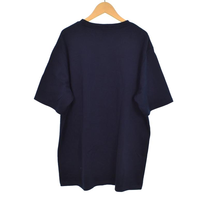 ベルルッティ Berluti Tシャツ 半袖 ロゴ刺繍 XL 紺 ネイビー メンズ  