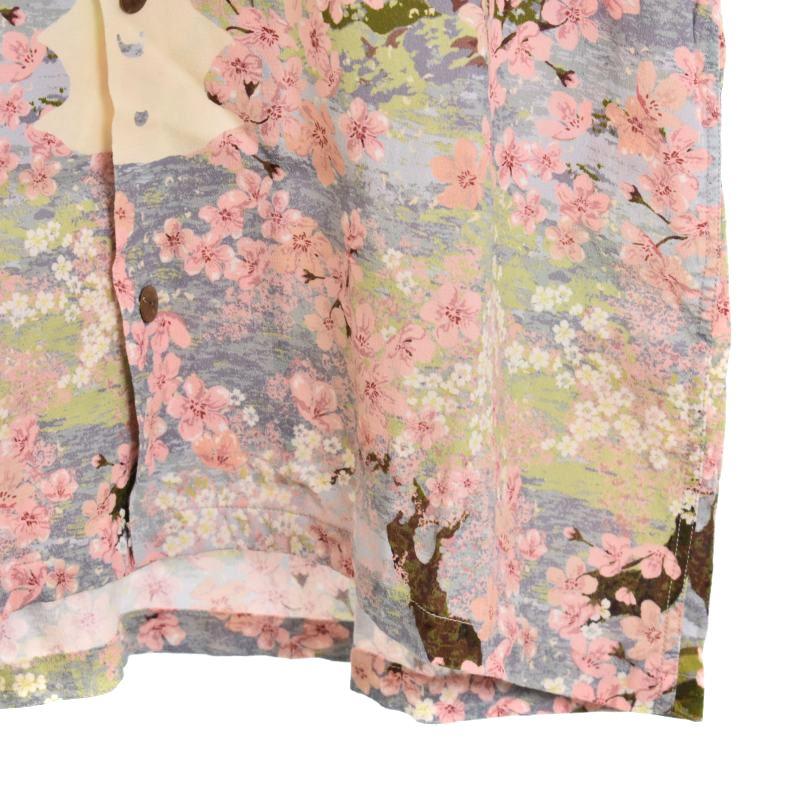 キャピタル kapital レーヨン 桜BONEpt アロハシャツ 半袖 オープン