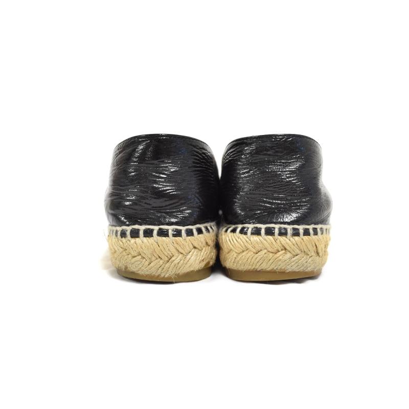 ✨CHANEL シャネル エスパドリーユ ココマーク ブラック ✨ CHANEL（シャネル） ココマーク エスパドリーユ スリッポン 37 黒