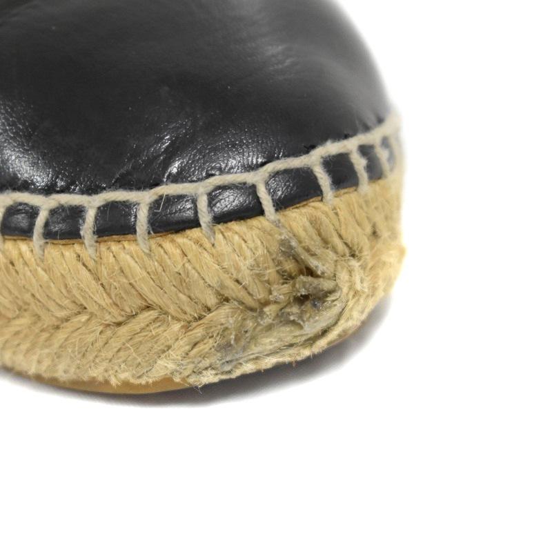 CHANEL（シャネル） ココマーク エスパドリーユ スリッポン 37 黒