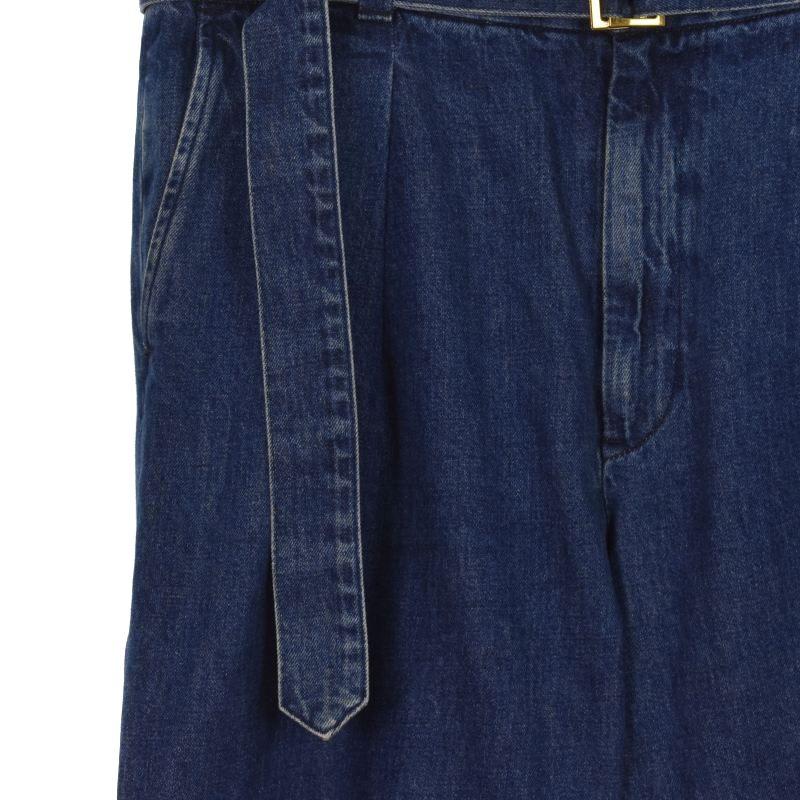 【中古】クルニ CULLNI LONG BELT TAPERED PANTS ベルト デニムパンツ ジーンズ 3 インディゴ JDCLPT1102 メンズ クルニ CULLNI LONG BELT TAPERED PANTS ベルト デニムパンツ ジーンズ