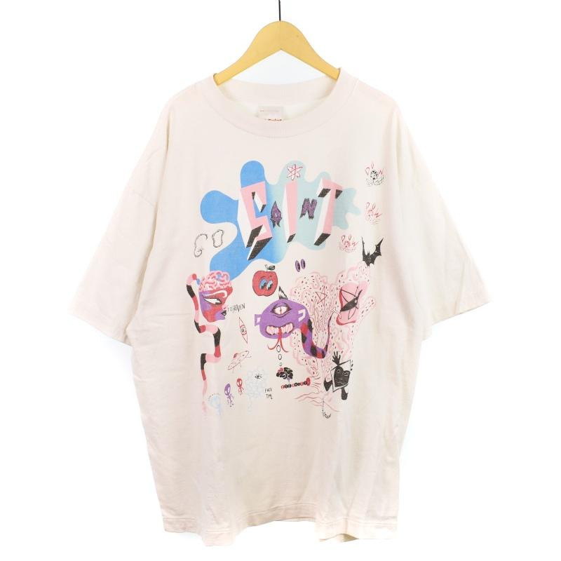 セントマイケル SS TEE/DAY OF THE FREAKS/ホワイト　XL セントマイケル SAINTMICHAEL 25SS DAY OF THE FREAKS SS TEE