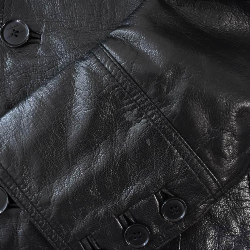 【中古】ドルチェ&ガッバーナ ドルガバ レザージャケット ライダースジャケット ダブル ゴートスキン G94999L/FULH7 DOLCE&GABBANA（ドルチェ & ガッバーナ） ドルガバ レザージャケット