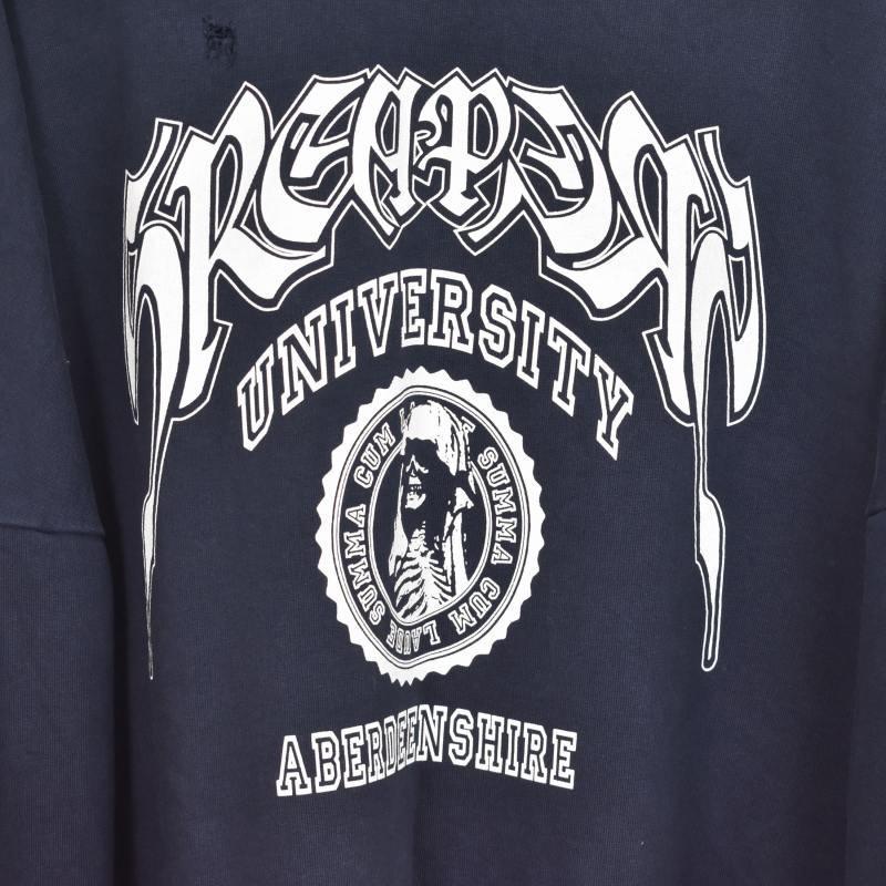 【中古】ラフシモンズ RAF SIMONS 22SS DESTROYED SWEATSHIRT デストロイ スウェット トレーナー 221-M168 ラフシモンズ RAF SIMONS 22SS Destroyed crewneck sweater Sreapers