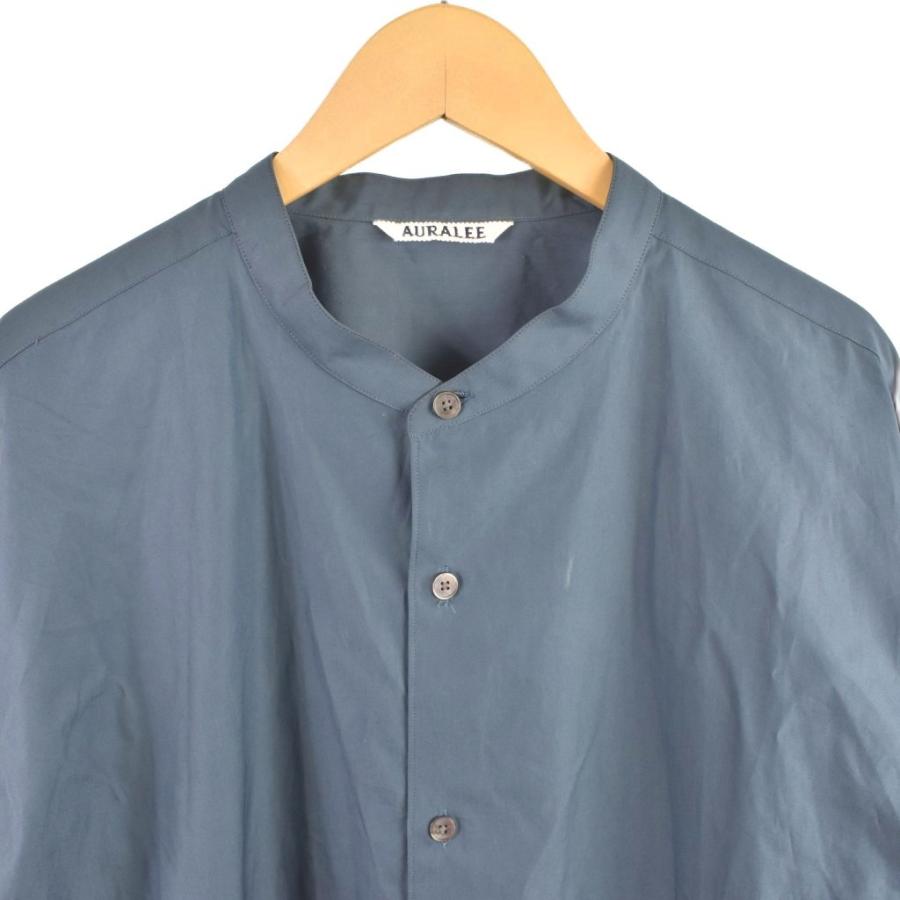 オーラリー AURALEE 24AW HIGH COUNT FINX OX STAND COLLAR SHIRT