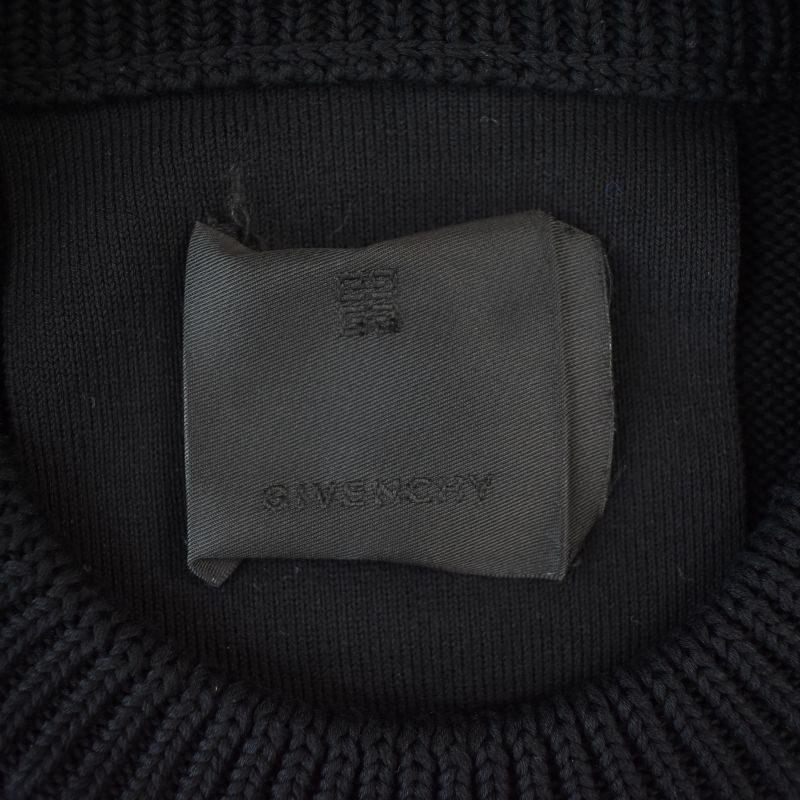 【中古】ジバンシィ GIVENCHY 22SS Logo Embroidered Cotton Knit Sweater ニット セーター ロゴ ブラック BM90G9401M ジバンシィ GIVENCHY 22SS Logo Embroidered Cotton Knit Sweater