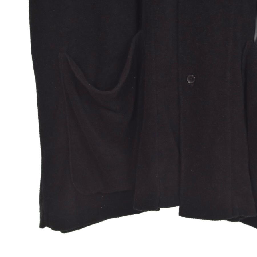 コモリ COMOLI 25SS C/CA パイル半袖シャツ 3 黒 ブラック B01-05025