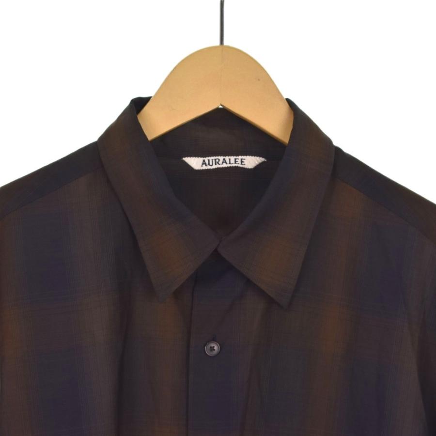 オーラリー AURALEE 23SS SUPER LIGHT WOOL CHECK SHIRT