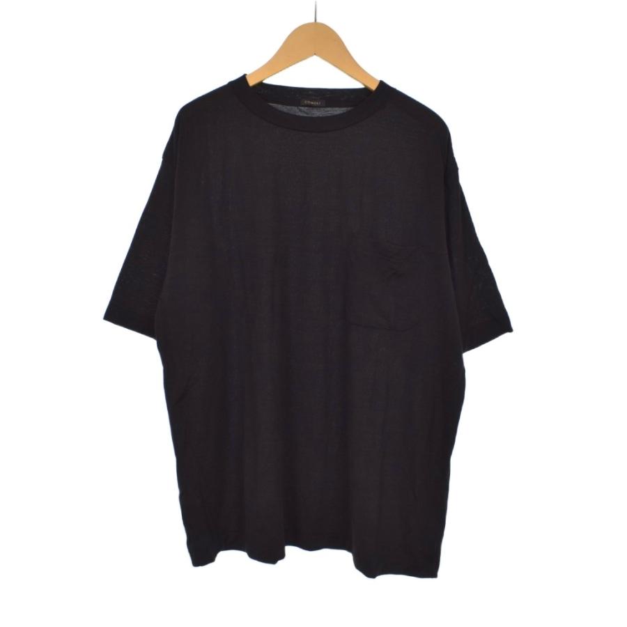 コモリ COMOLI 25SS サマーウール 半袖 Tシャツ 2 黒 ブラック B01