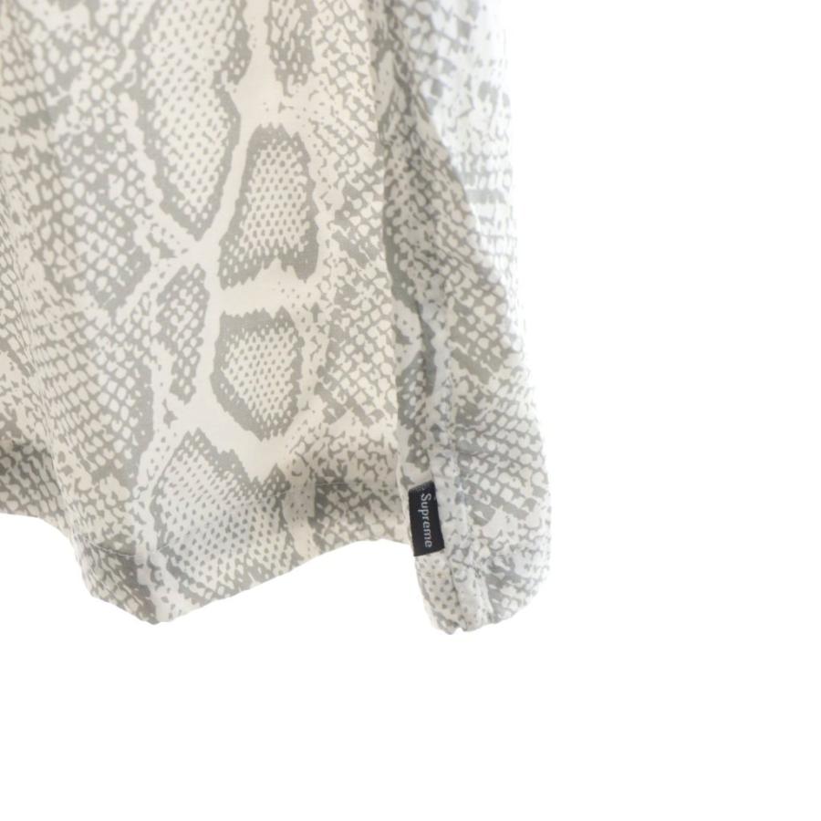 【中古】シュプリーム SUPREME 24SS Snake Shirt シャツ 半袖 パイソン柄 L グレー 白 ホワイト Supreme（シュプリーム） SUPREME 24SS Snake Shirt シャツ 半袖