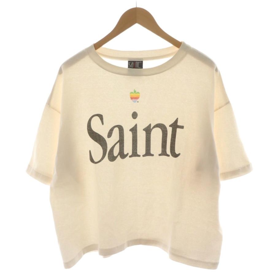 【中古】セントマイケル SAINTMICHAEL HEART SAINT Tシャツ カットソー 半袖 ロゴ XL ベージュ SM-A23-0000-005 セントマイケル SAINTMICHAEL HEART SAINT Tシャツ カットソー 半袖
