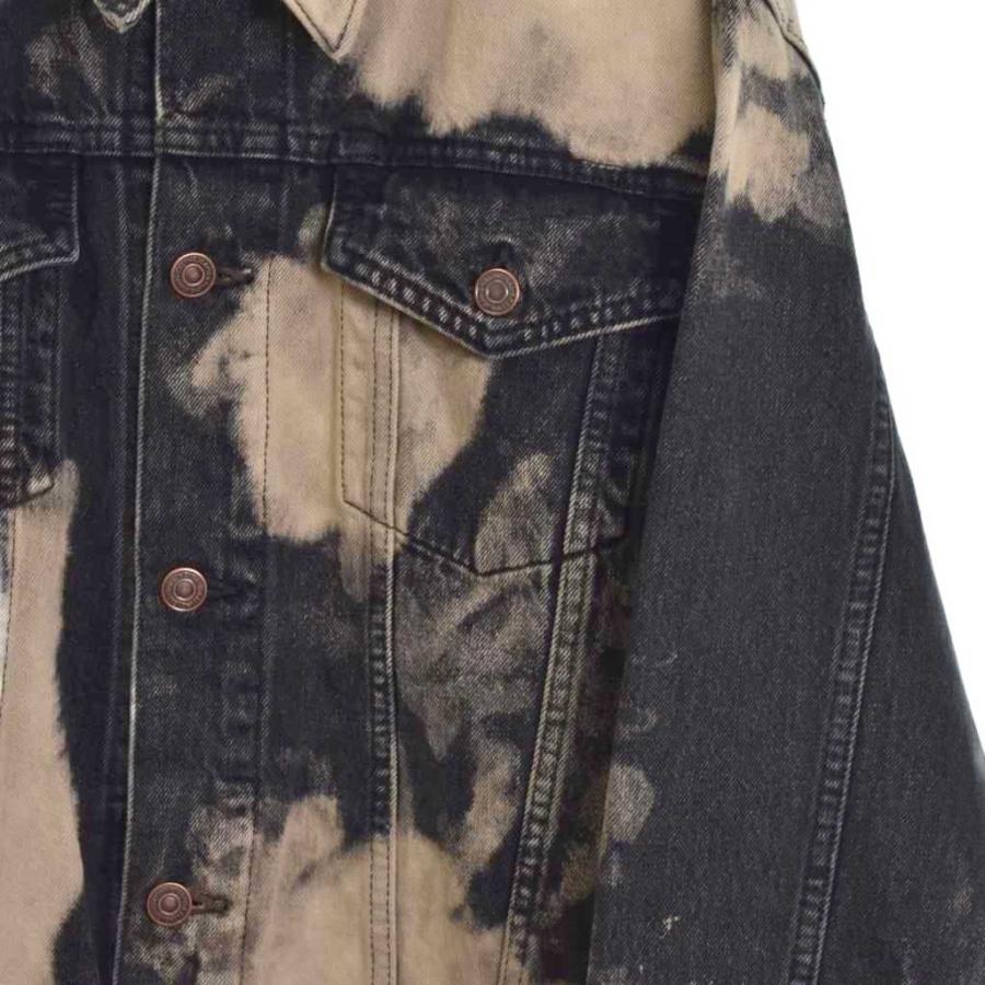 【中古】セリーヌ CELINE ハリスウォッシュデニム ブリーチ デニムジャケット XL 黒 ブラック 2Q503510T メンズ CELINE（セリーヌ） ハリスウォッシュデニム ブリーチ デニム