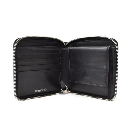 ジミーチュウ JIMMY CHOO 二つ折り財布 ラウンドファスナー スタッズ