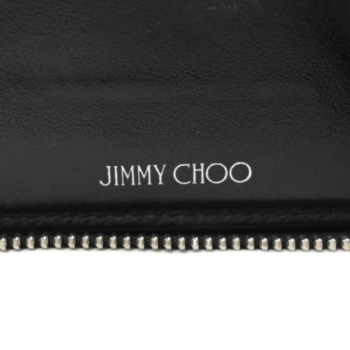 ジミーチュウ JIMMY CHOO 二つ折り財布 ラウンドファスナー スタッズ
