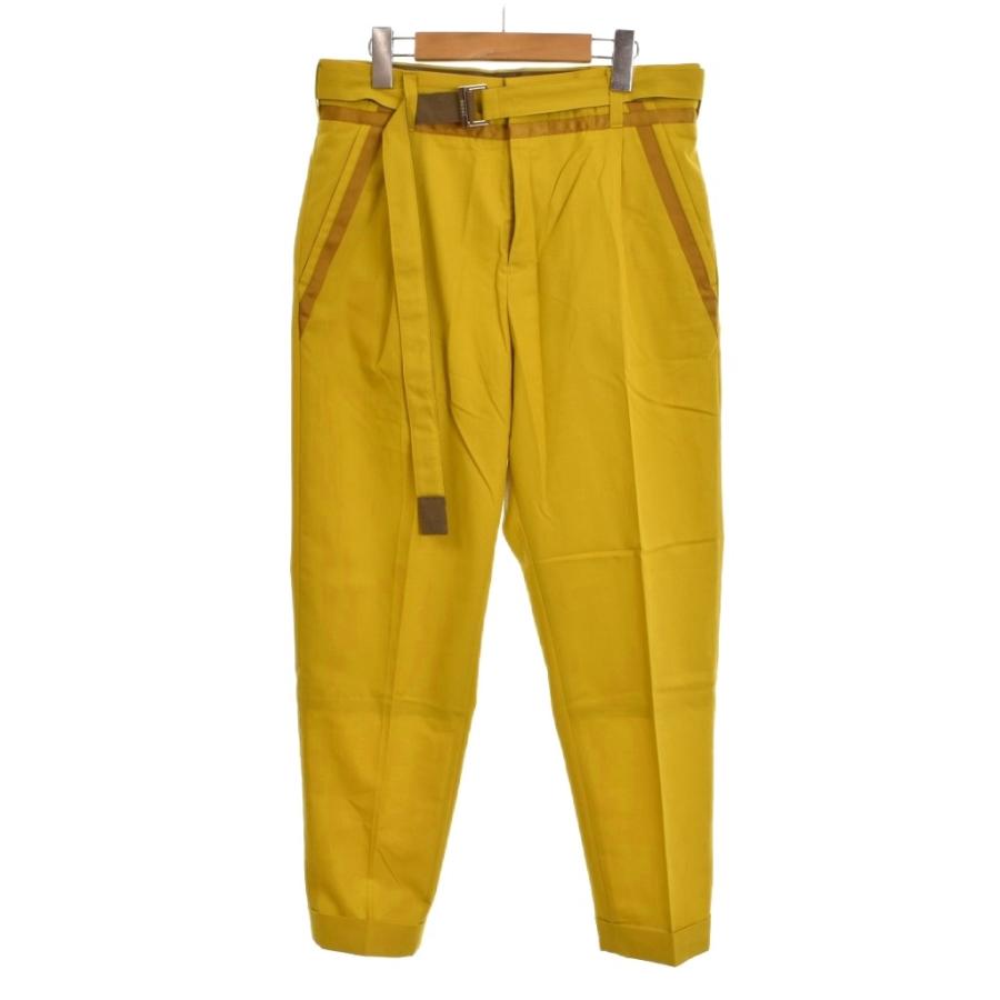 サカイ sacai 21AW SUITING PANTS スーチングパンツ ベルテッド タック