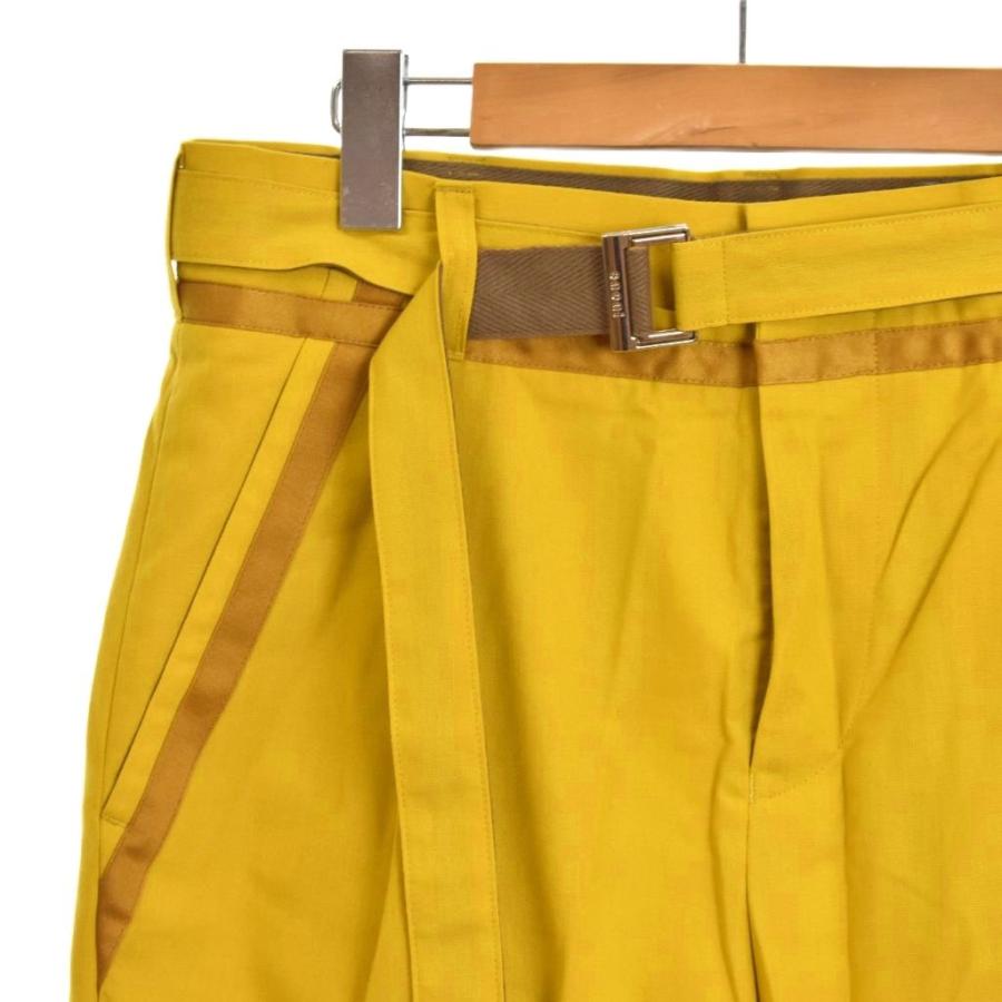 サカイ sacai 21AW SUITING PANTS スーチングパンツ ベルテッド タック