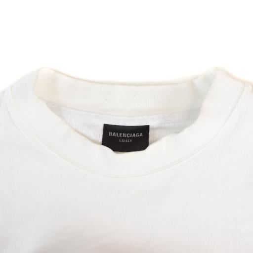 【中古】バレンシアガ BALENCIAGA 23AW スポーツアイコン Tシャツ 半袖 バック切替 4 白 ホワイト 768068 ☆AA★ BALENCIAGA（バレンシアガ） BALENCIAGA 23AW スポーツアイコン T