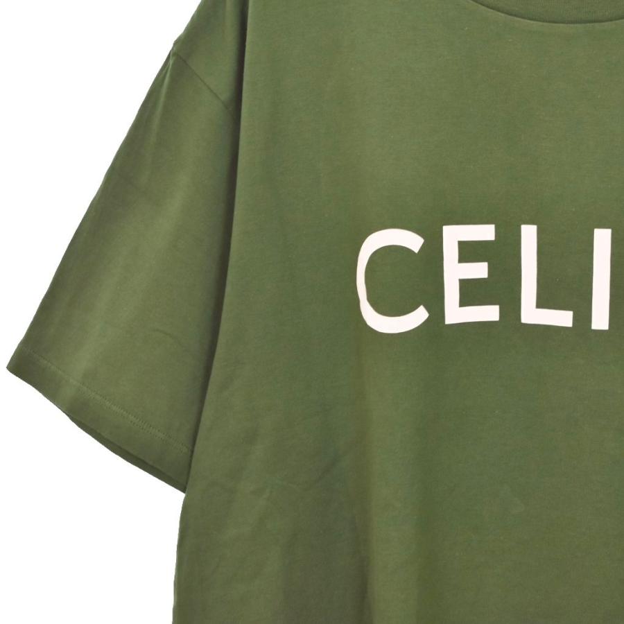 く*ま様 【未使用品】CELINE ロゴプリント Tシャツ オリーブグリーン X く*ま様 【未使用品】CELINE ロゴプリント Tシャツ オリーブグリーン X