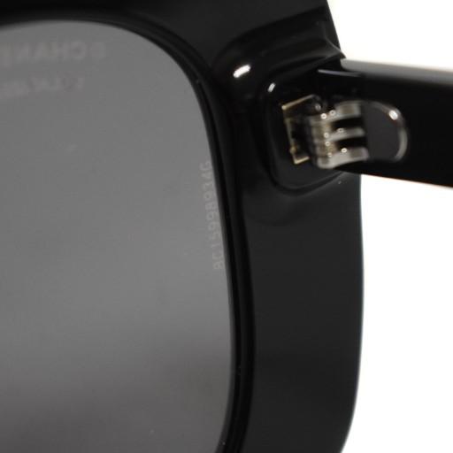 シャネル CHANEL サングラス アイウェア ロゴ 53□17 140 黒 ブラック