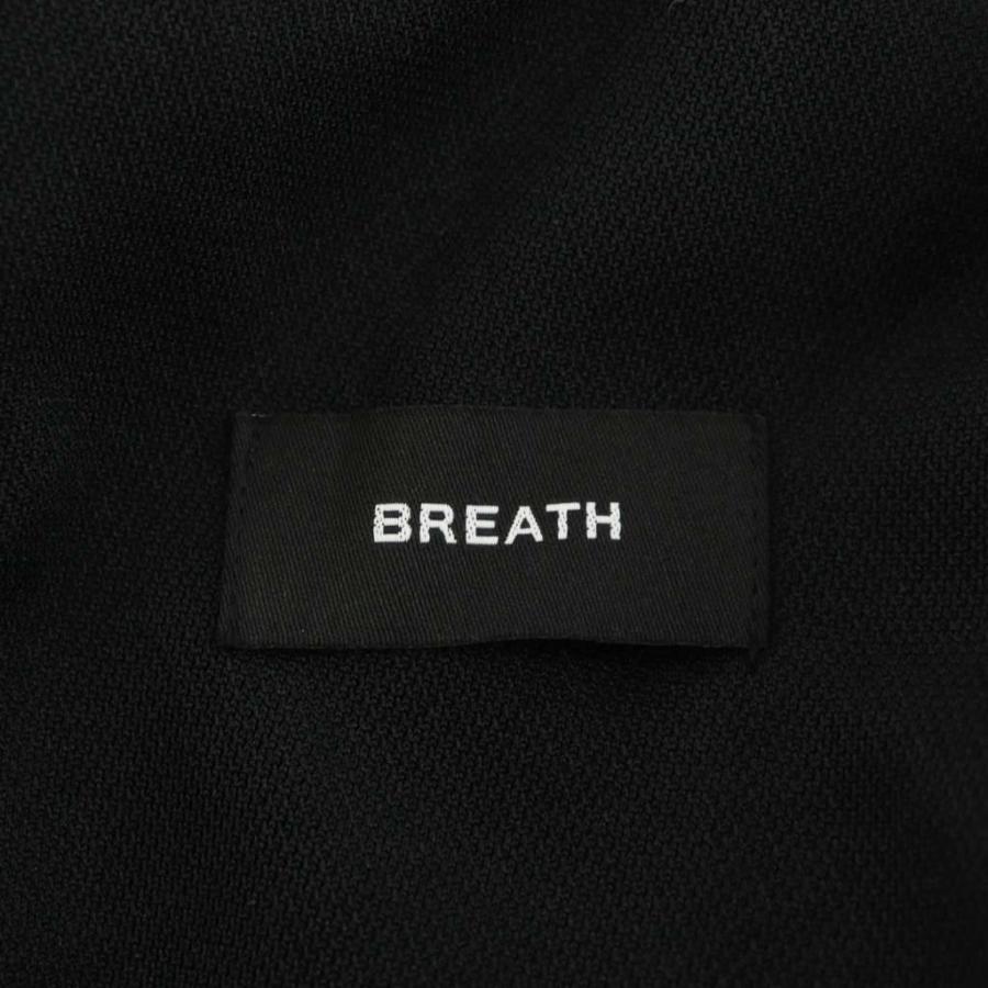 ブレス BREATH トラックパンツ イージーパンツ ロゴ 刺繍 M グレー 黒