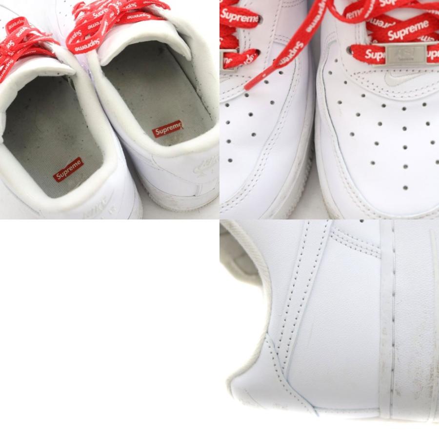 Nike Supreme スニーカー レッド/ホワイト supreme x nike air force 1 low ナイキ カジュアルスニーカーホワイト