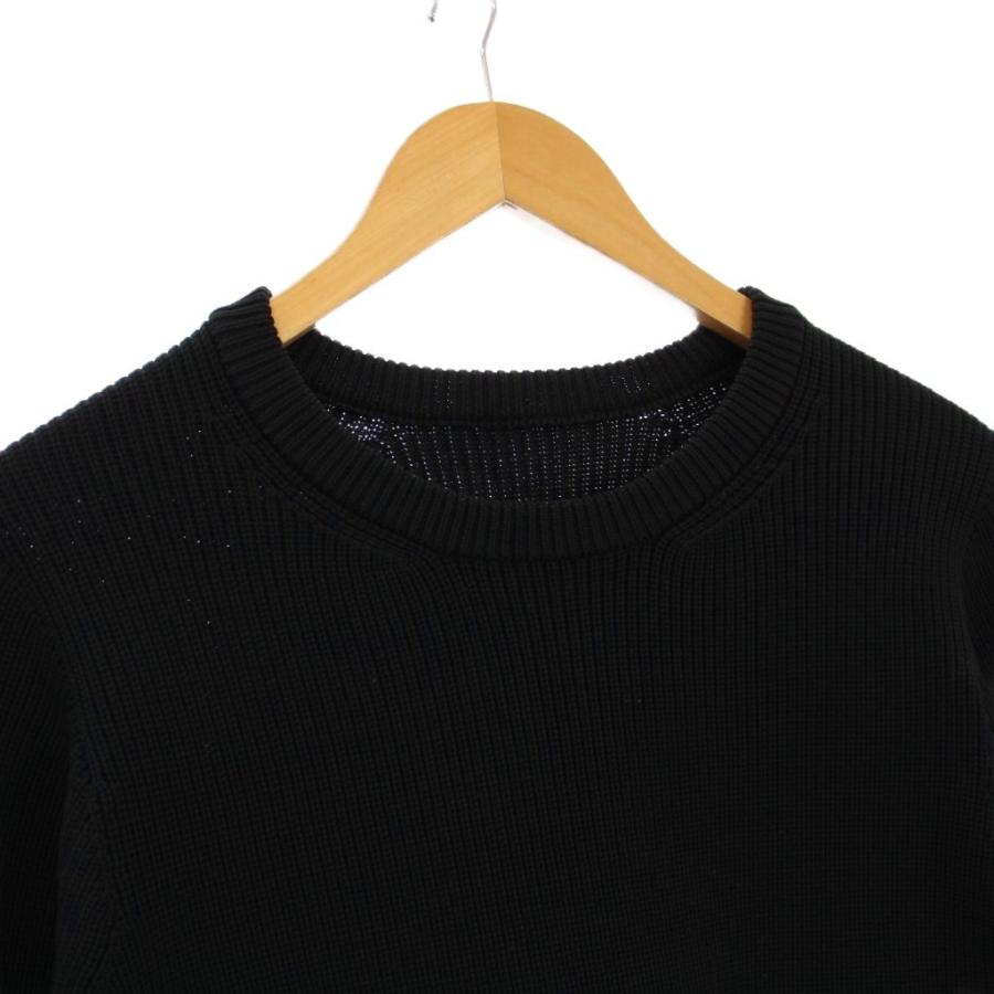 テアトラ TEATORA CARTRIDDGE KNIT CREW 7G ニット セーター 長袖 1 黒