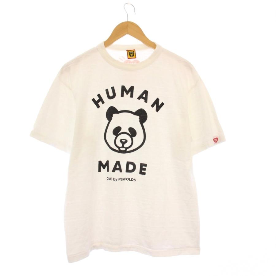 【中古】ヒューマンメイド HUMAN MADE ONE BY PENFOLDS PANDA T-SHIRT パンダTシャツ カットソー 半袖 L 白 ヒューマンメイド HUMAN MADE ONE BY PENFOLDS PANDA T-SHIRT パンダT