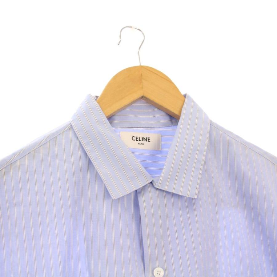 CELINE（セリーヌ） ストライプ入りコットンポプリン ボーリングシャツ