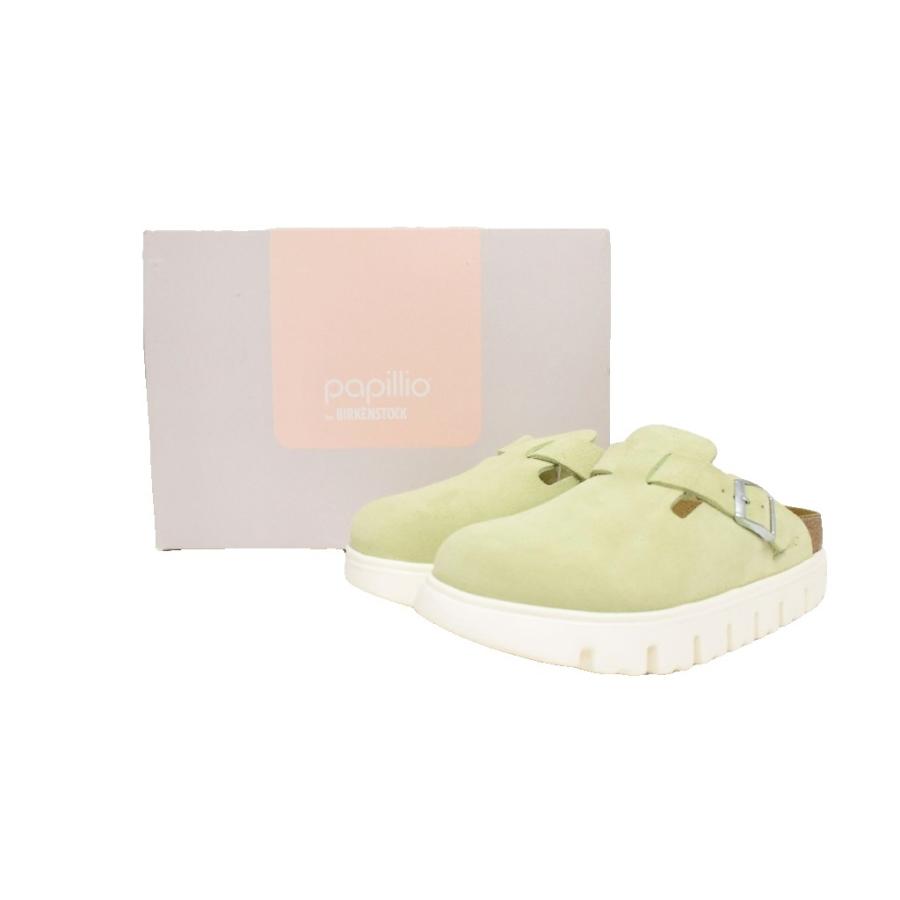 【中古】未使用品 パピリオ Papillio by BIRKENSTOCK ビルケンシュトック BOSTON PAP CHUNKY サンダル 39 黄緑 未使用品 パピリオ Papillio by BIRKENSTOCK ビルケンシュトック