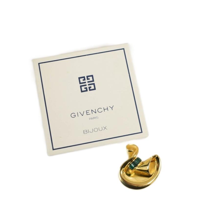ジバンシィ GIVENCHY ブローチ カラーストーン アクセサリー ゴールド