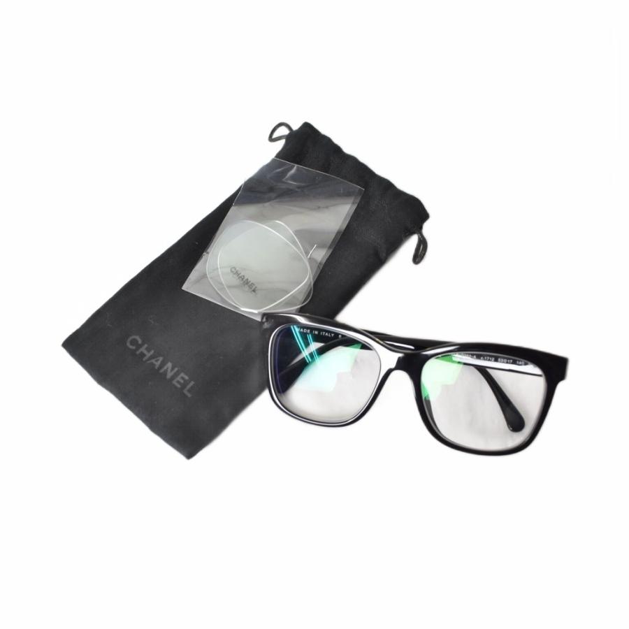 CHANEL シャネル メガネ スクエア セルフレーム アイウェア ココマーク