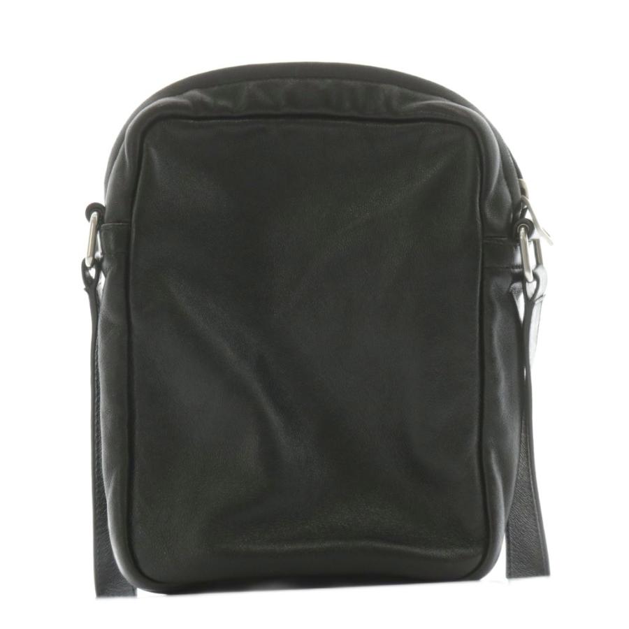【美品】サンローランパリ　ボディバッグ　ロゴプレート　レザー　シルバー金具　黒 サンローラン パリ SAINT LAURENT PARIS ショルダーバッグ ロゴ レザー
