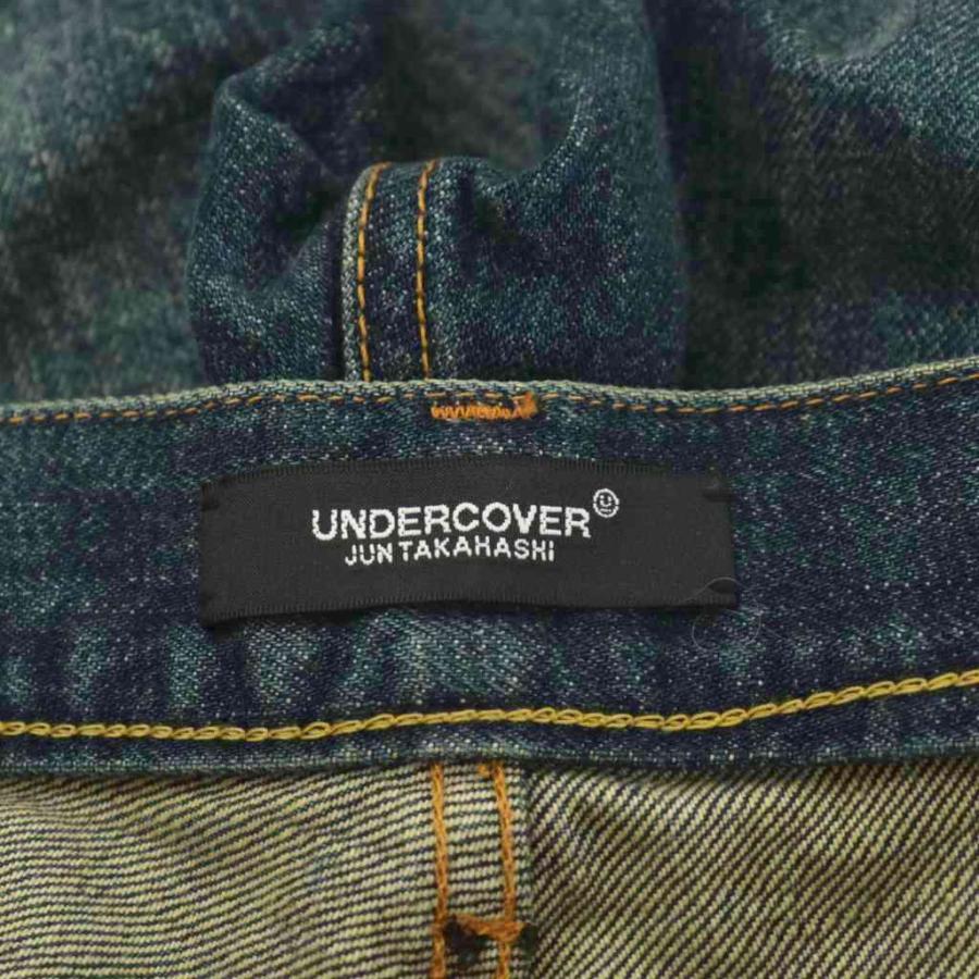 【中古】アンダーカバー 24AW TWIN PEAKS フォトパッチデニムパンツ ジーンズ ジーパン Gパン ジッパーフライ 5 青 アンダーカバー UNDERCOVER 24AW TWIN PEAKS フォトパッチデニムパンツ