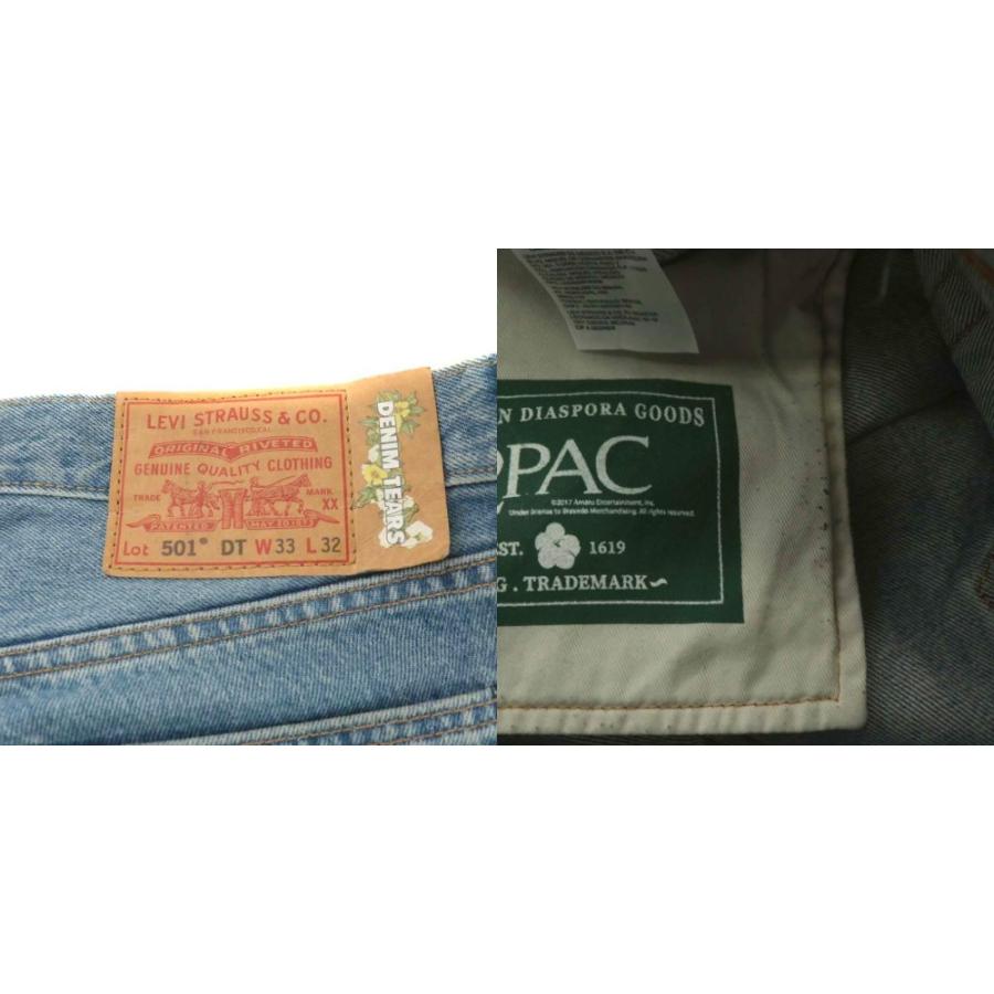【中古】アワーレガシー デニムティアーズ × 2PAC 501 JEAN LIGHT WASH デニムパンツ ジーンズ ジーパン W33 青 アワーレガシー デニムティアーズ × 2PAC 501 JEAN LIGHT WASH デニム