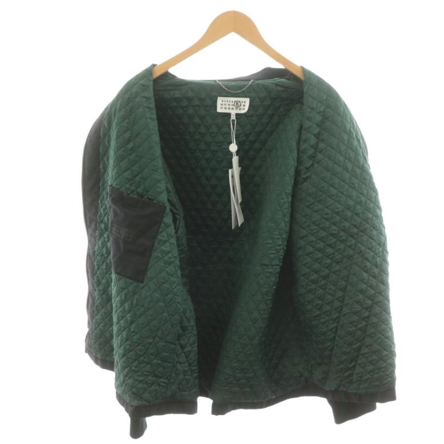 【中古】未使用品 エムエムシックス メゾンマルジェラ ブルゾン ジャケット ジップアップ 中綿 ナイロン 48 黒 未使用品 エムエムシックス メゾンマルジェラ MM6 Maison Margiela