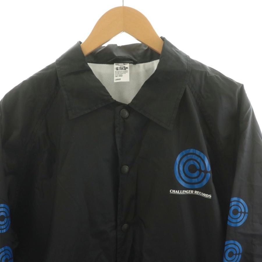 チャレンジャー CHALLENGER コーチジャケット ロゴ ナイロン L 黒