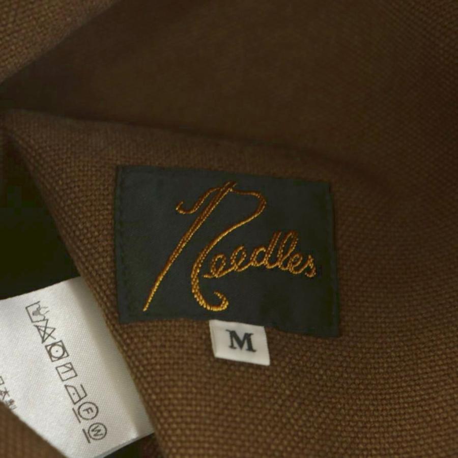 【中古】未使用品 ニードルス ニードルズ Needles ファティークパンツ ロゴ 刺繍 コットン M 茶 ブラウン OT1658 未使用品 ニードルス ニードルズ Needles ファティークパンツ ロゴ