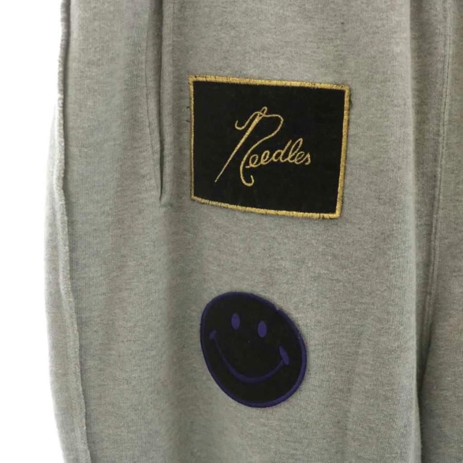 【中古】ニードルス ニードルズ STUDIOS別注 5アイコンズ パッチ スウェットパンツ M グレー LQ379 ニードルス ニードルズ Needles STUDIOS別注 5アイコンズ パッチ