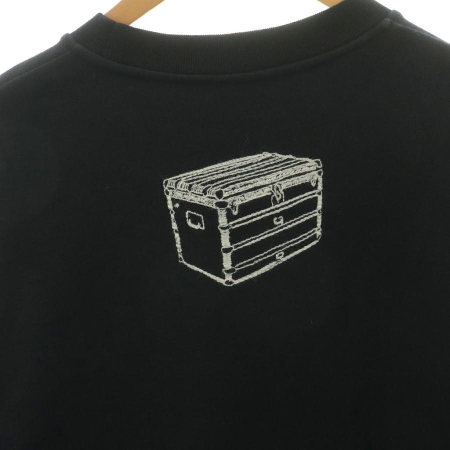 【中古】ルイヴィトン 23AW エンブロイダードコットンスウェットシャツ トレーナー ロゴ XS 黒 LOUIS VUITTON（ルイ・ヴィトン） LOUIS VUITTON 23AW エンブロイダー