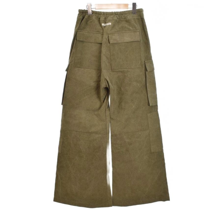 【中古】レディメイド READYMADE ヴィンテージコットン フレア カーゴパンツ ワイドパンツ カーキ RE-CO-KH-00-00-267 レディメイド READYMADE ヴィンテージコットン フレア カーゴパンツ