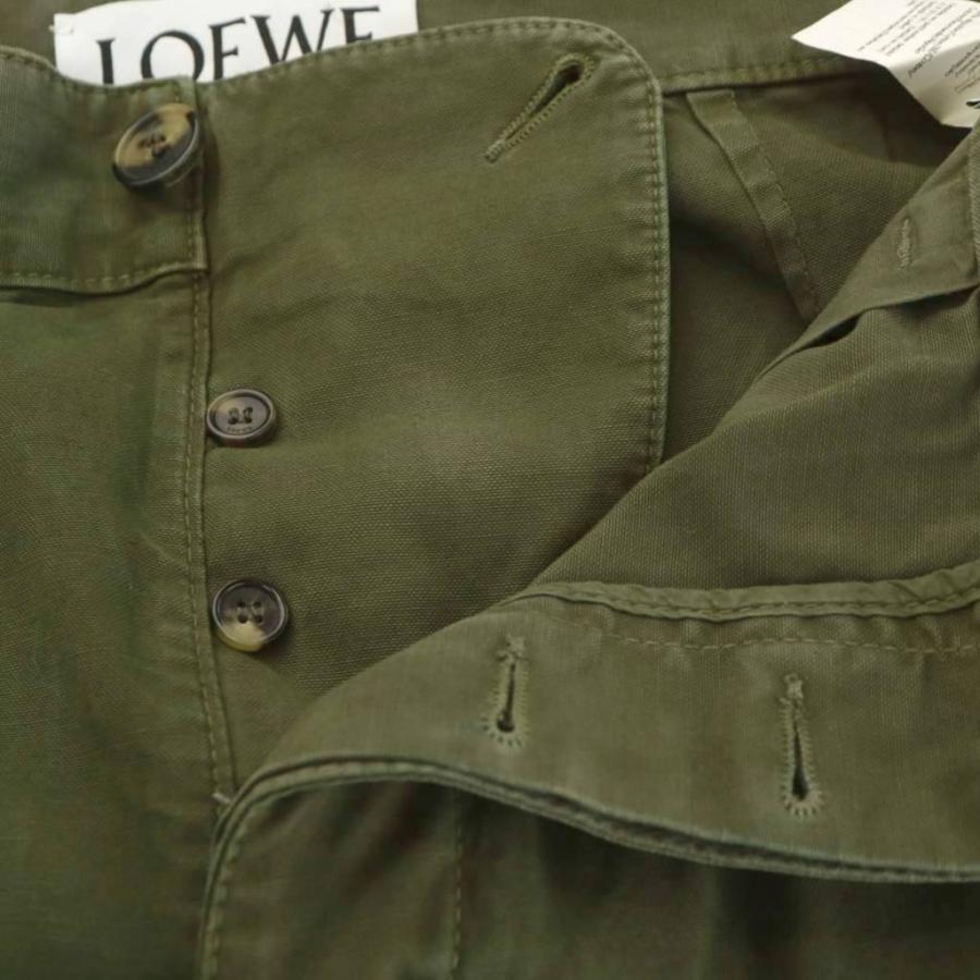 LOEWE（ロエベ） カーゴパンツ ロゴ コットン 48 カーキ /AN12 ☆AA