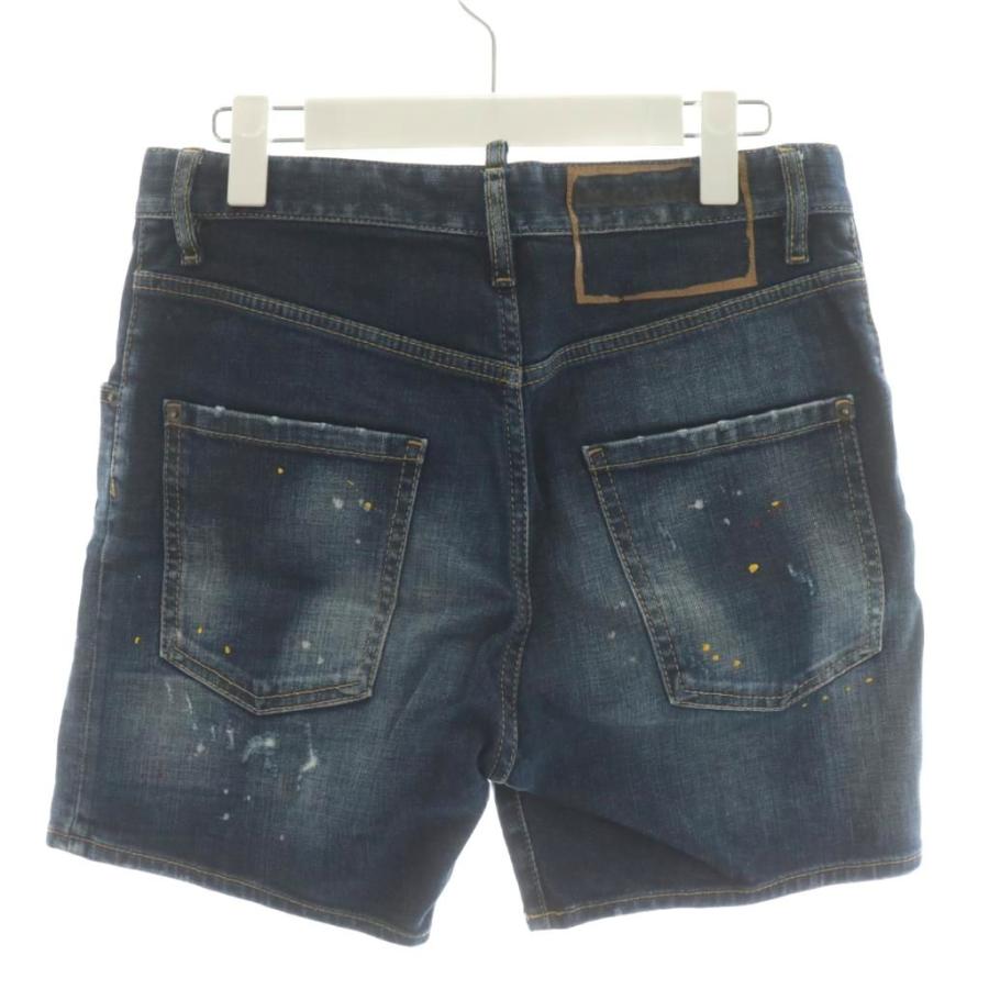 【DSQUARED2/ディースクエアード】ペイント デニム ショート ハーフ DSQUARED2（ディースクエアード） Paint Denim Shorts ショートパンツ